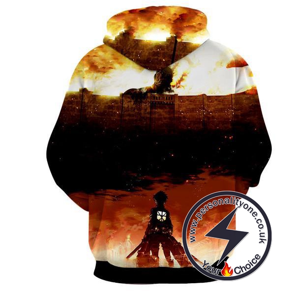 Attack On Titan - Levi Ackerman & Armour Titan 3D - Attack On Titan Hoodies